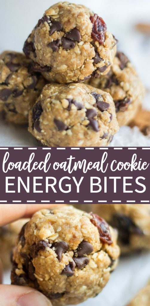 Healthy Recipes : Oatmeal Cookie Energy Bites [Gluten Free, Vegan ...