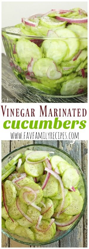 Healthy Recipes : These Easy Vinegar Marinated Cucumbers are a light ...